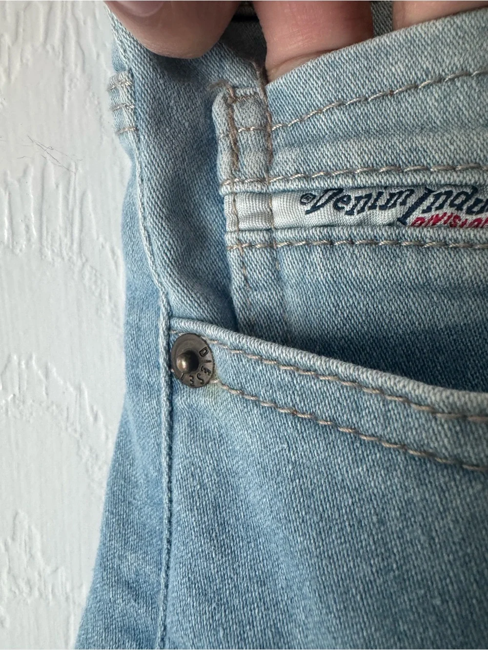 Diesel Light Blue Denim Jeans Straight Fit Cotton 38